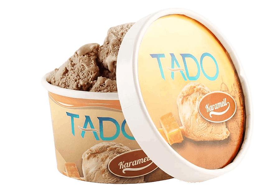 TADO Karamell Eis 150g — samtiger Karamell trifft echtes Marasch-Eis