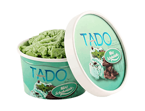 TADO Minz Schokolade Eis 150g — frische Minze und dunkle Schokolade