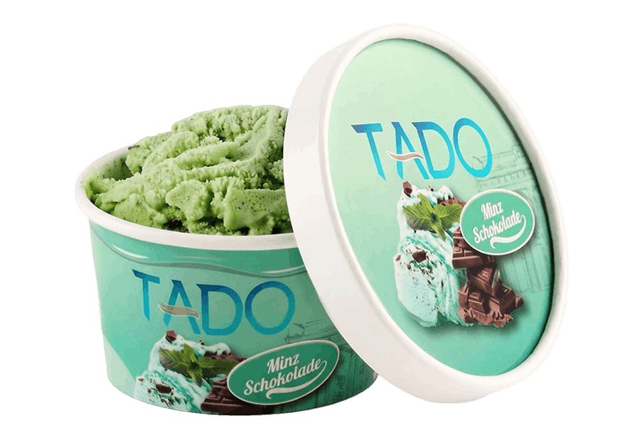 TADO Minz Schokolade Eis 150g — frische Minze und dunkle Schokolade